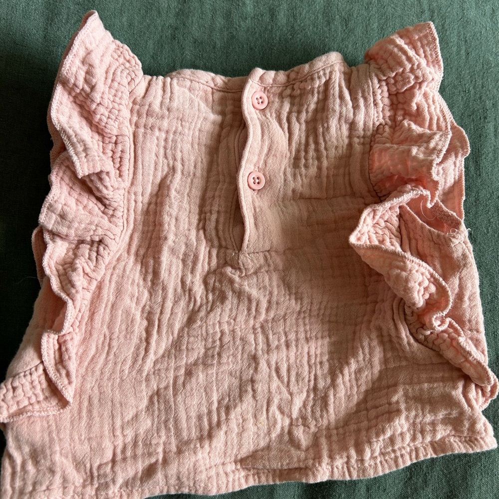 Tiny Threads Pink Ruffled Kids Top - Picture 2 of 5